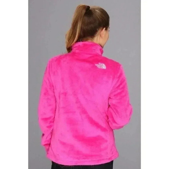 The North Face Hot Pink Osito Faux Fur Full Zip Jacket M - Picture 1 of 5